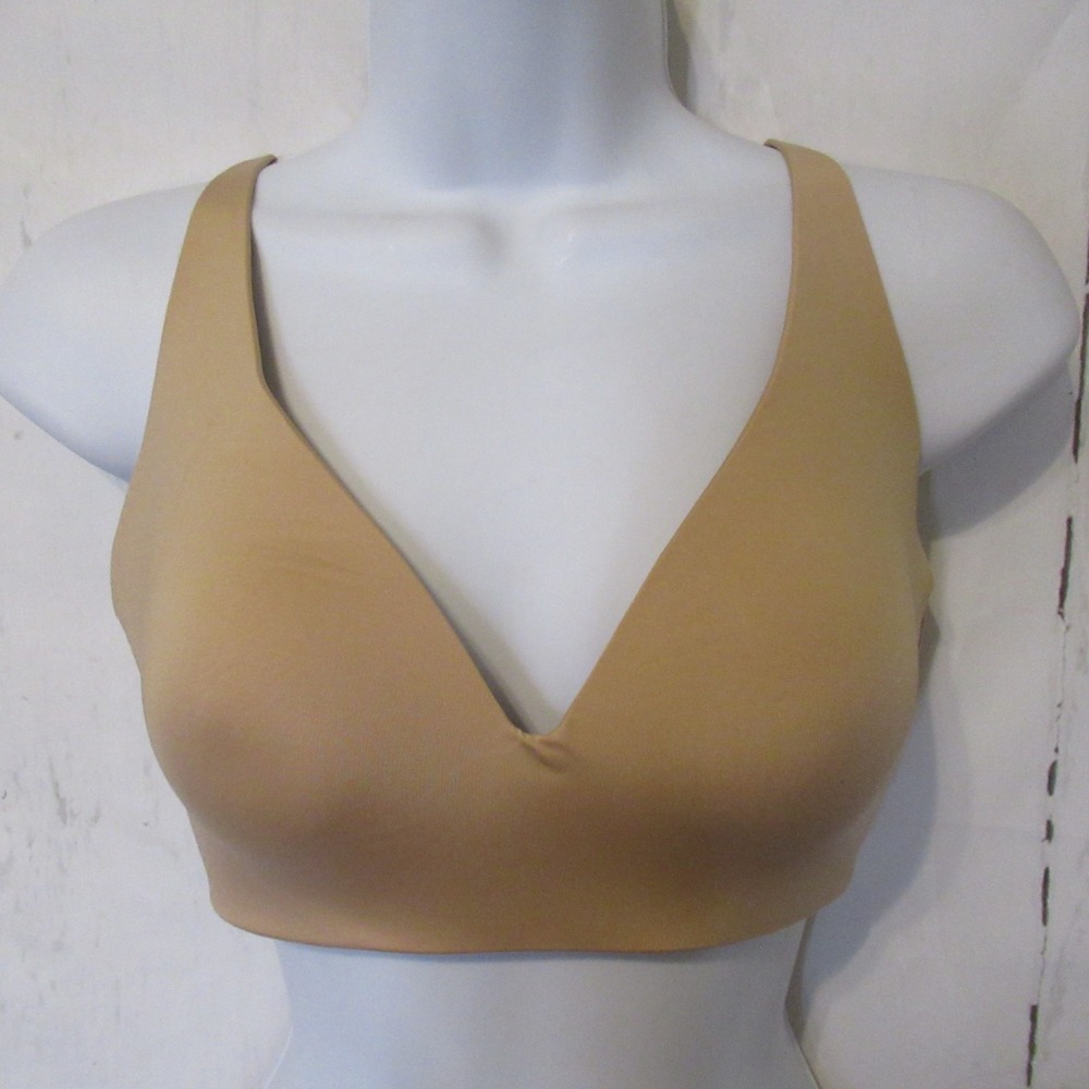 Gap Body Bra 34B‎ Bralette Beige Tan Everyday Wire Free Back Closure Wireless